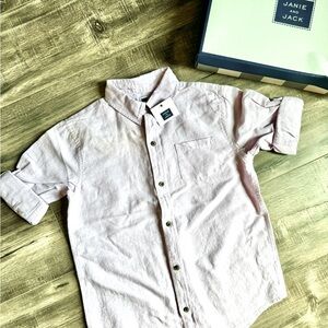 NWT Boys Janie & Jack Lilac linen shirt